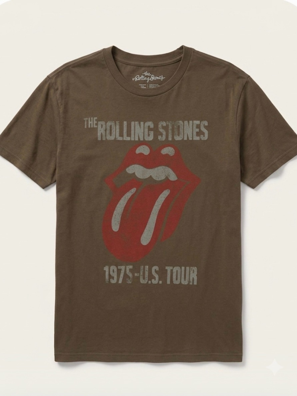 Band Rolling Stones Graphic Tee Men’s M Brown Red